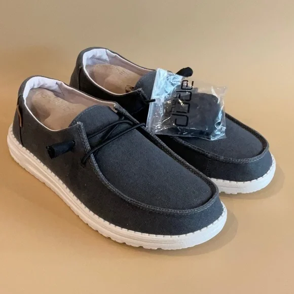 Hey Dude Wendy black chambray - Picture 1 of 10